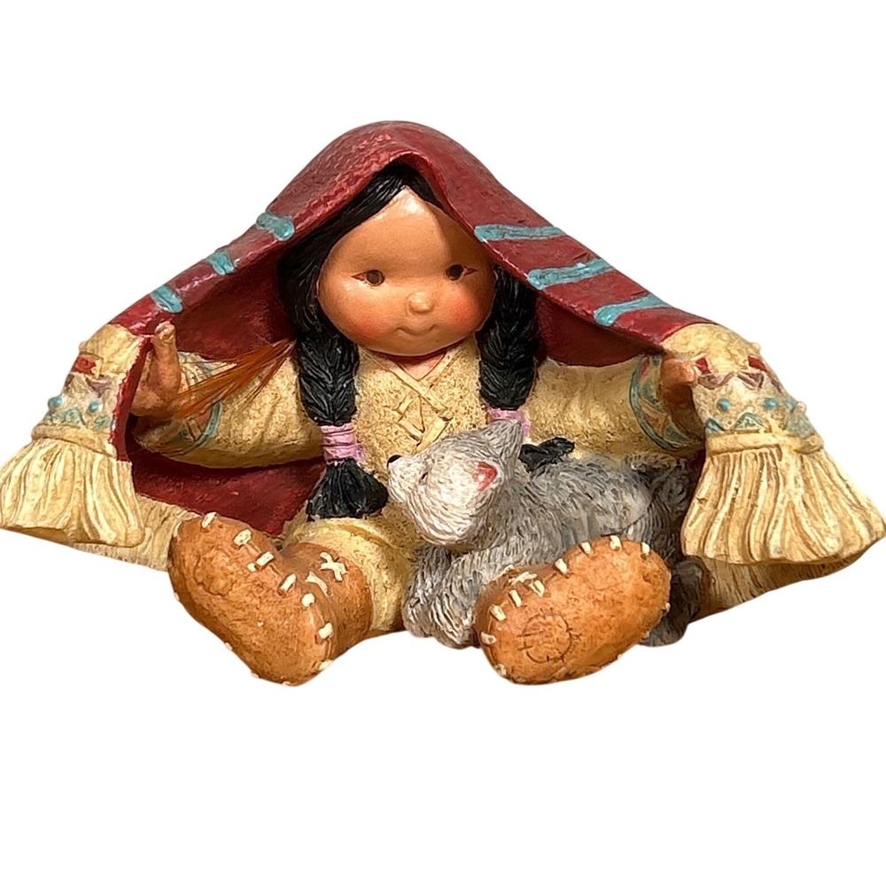 Enesco Friends of Feather Brothers of Earth Figurine Karen Hahn Folk Art 90s Vtg
